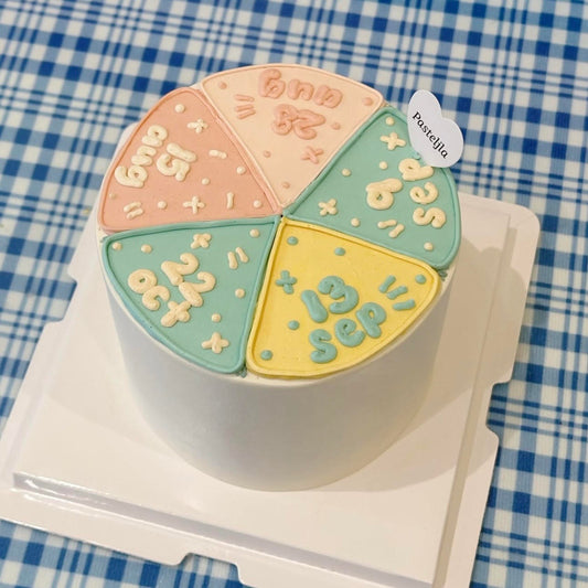 Pastel palette friendship cake