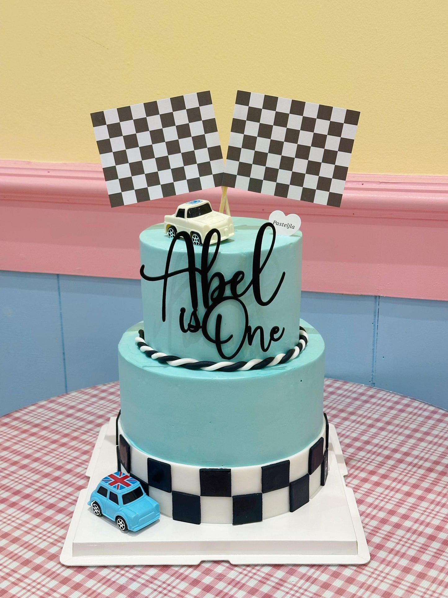 Two tier car cake