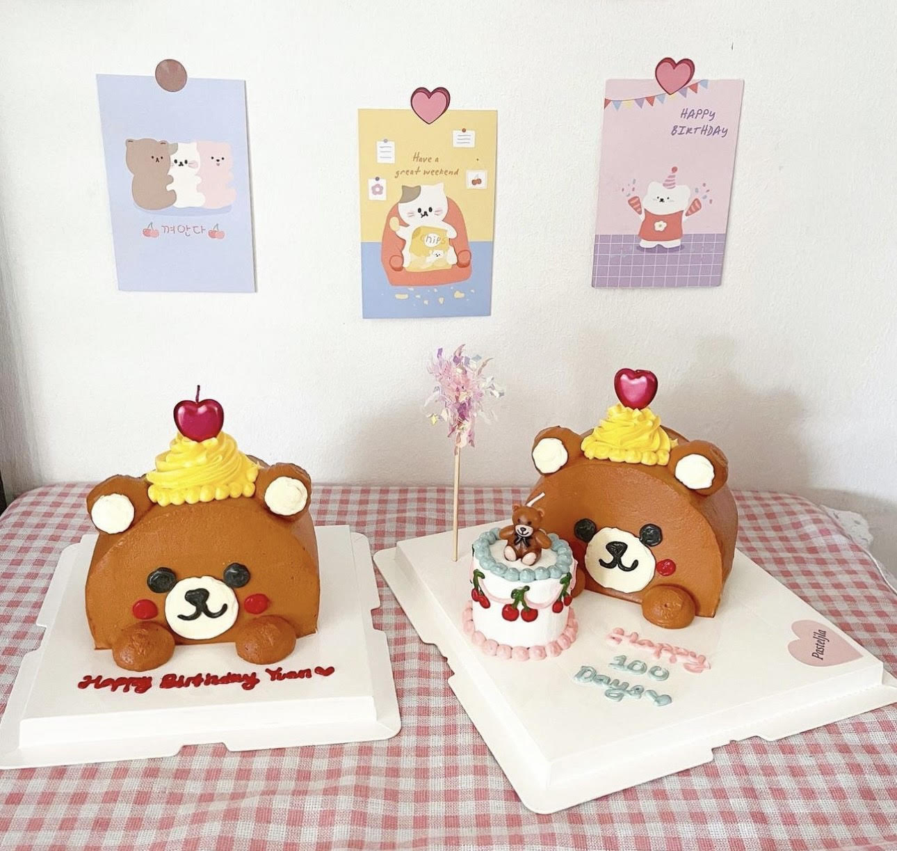 Semi Circle Bear Cake