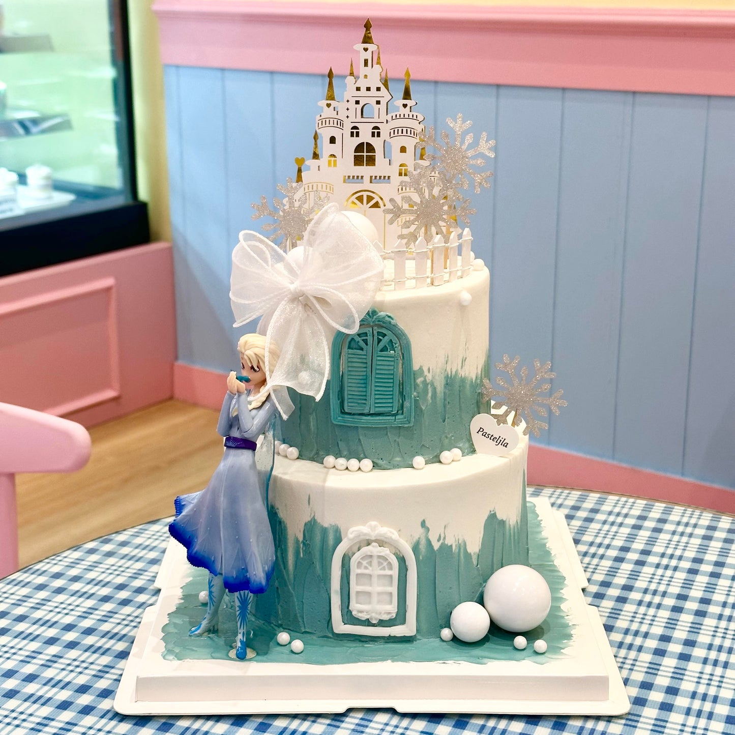 Two tier frozen cake