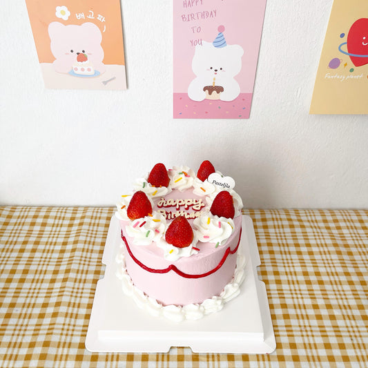 Pink Strawberry Cake