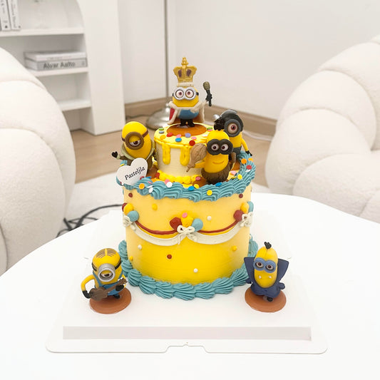 Two Tier Minion Cake