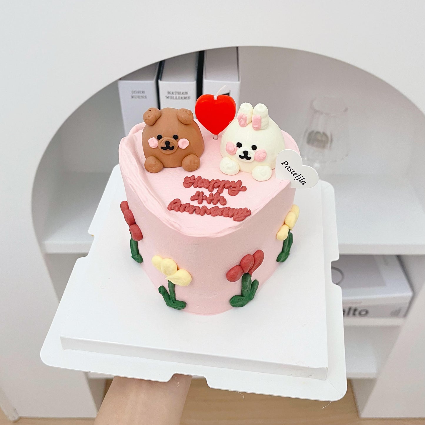 Heart Shape Couple Cake