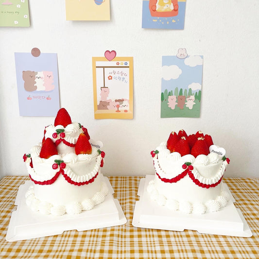 Red Cherry Strawberry Cake