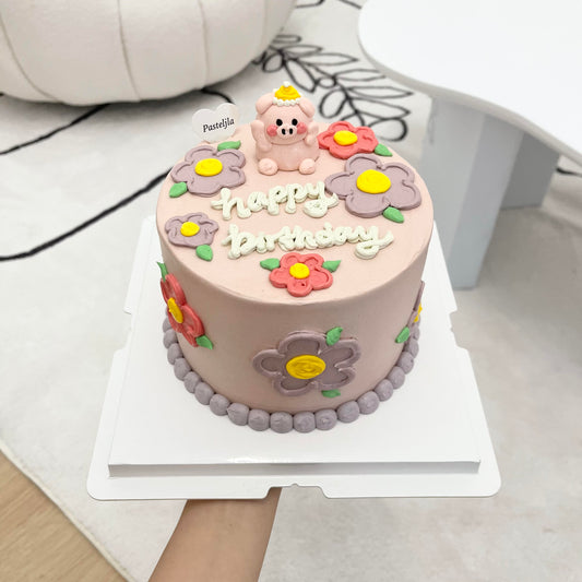 Piggy Floral Cake