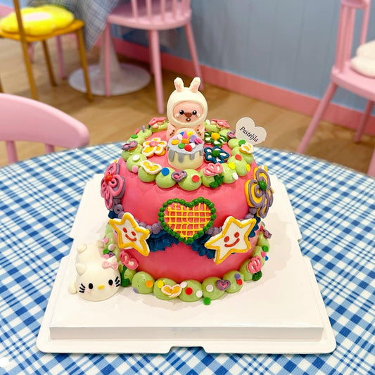 Colorful Loopy in Bunny Costume Cake