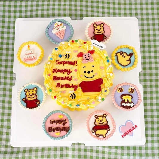 Winnie the Pooh cake + Cupcakes set