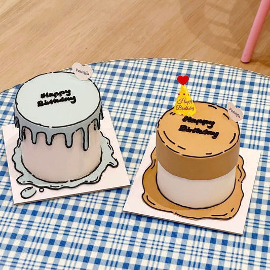 2D comic design cake