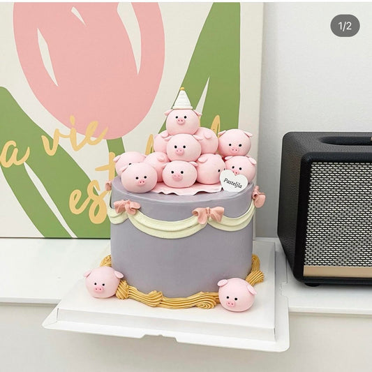 Piggy Tower Cake