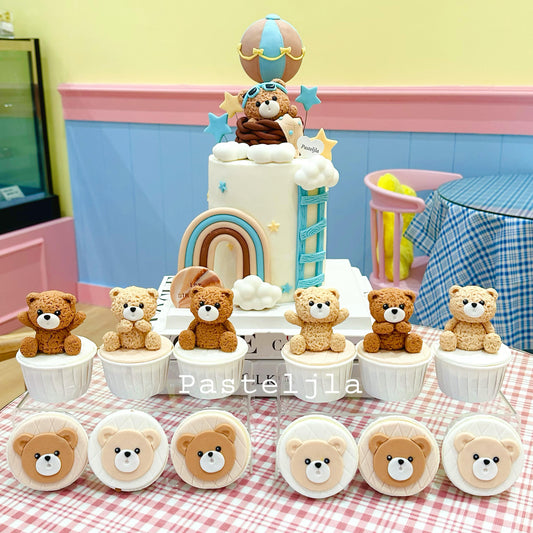 (3 in 1) Fondant combo - Teddy bear theme