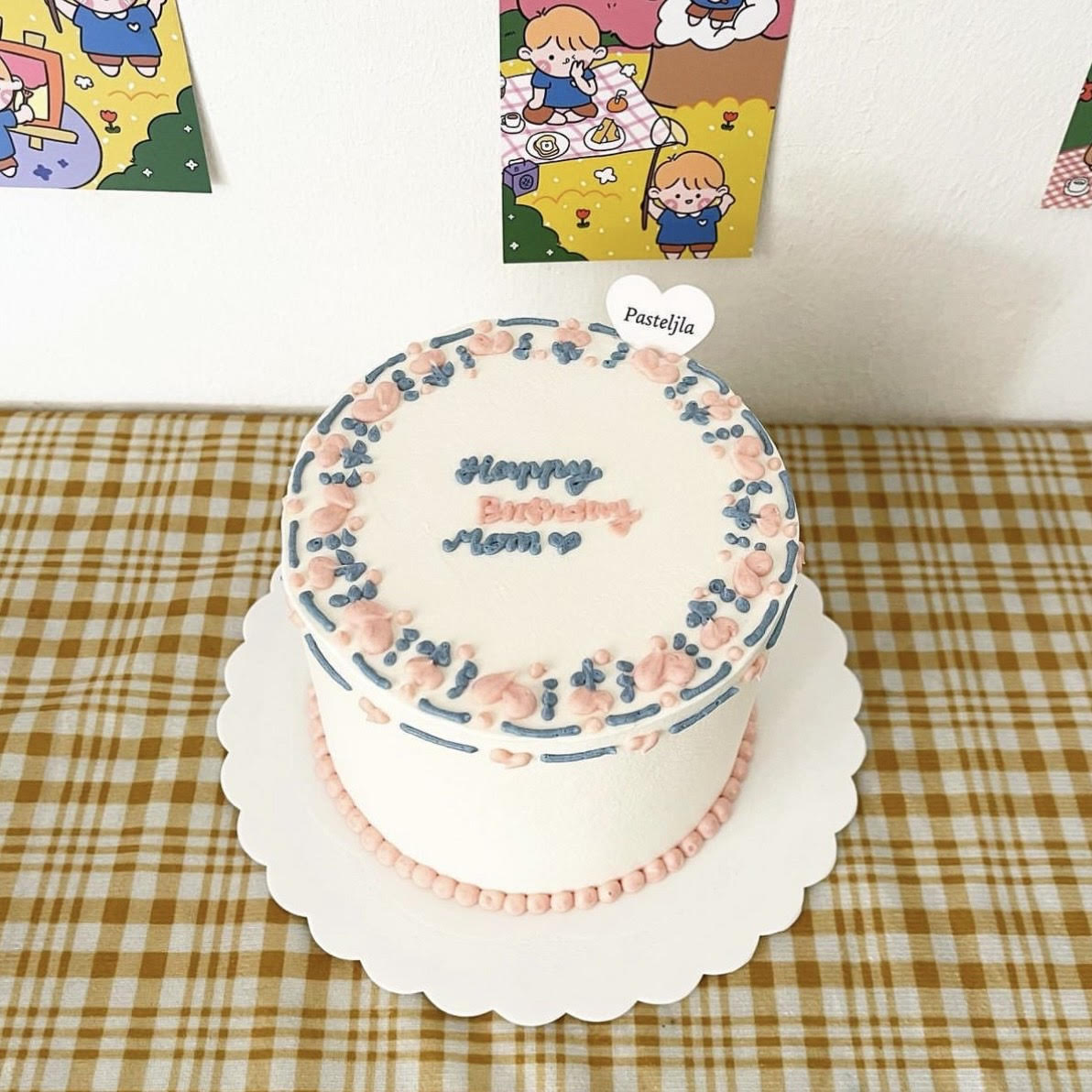 Pink and Blue Cake