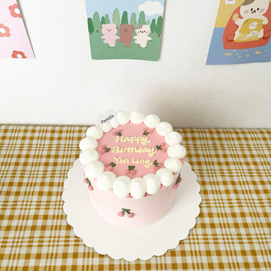 Soft Pink Cherry Cake