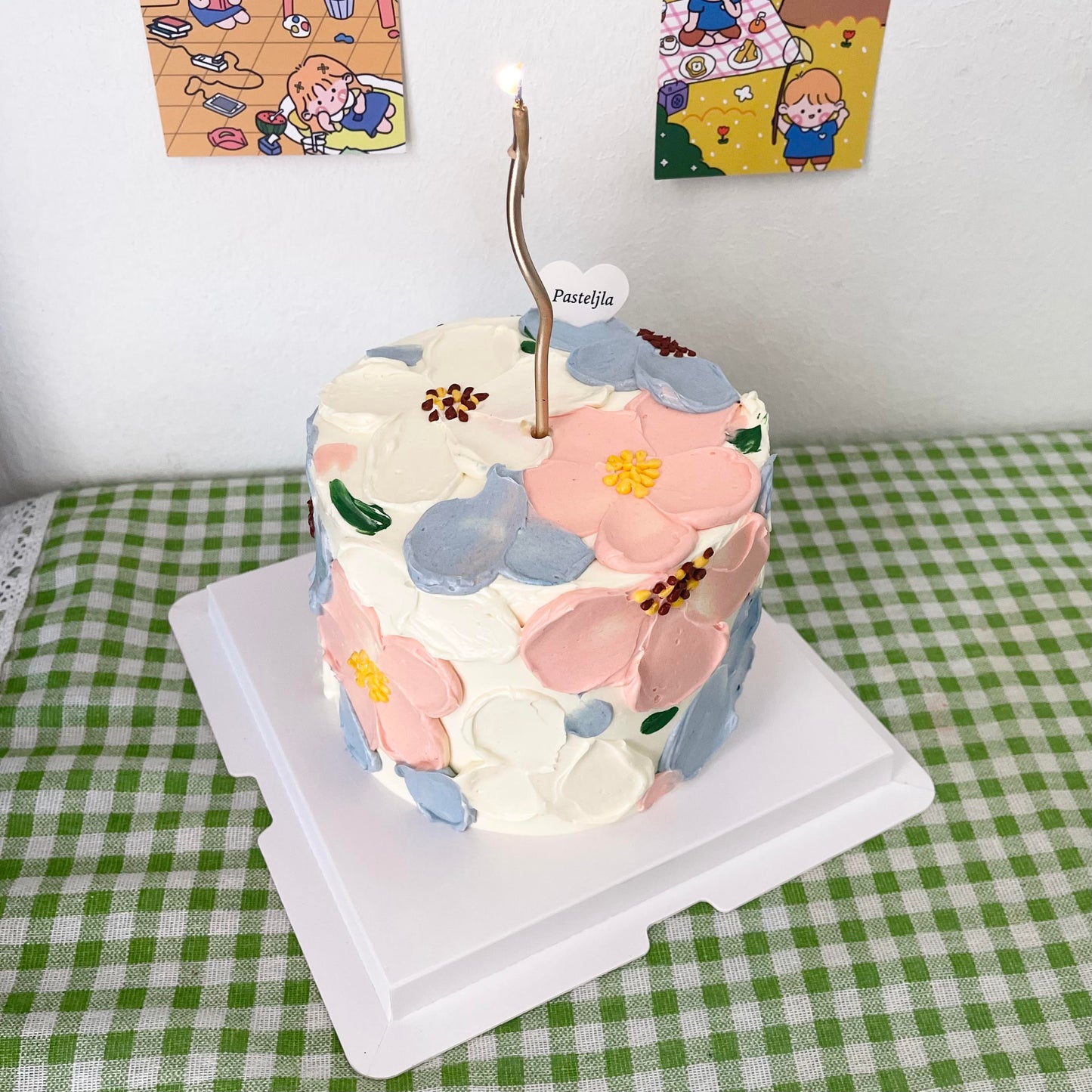 Pastel Tone Floral Cake