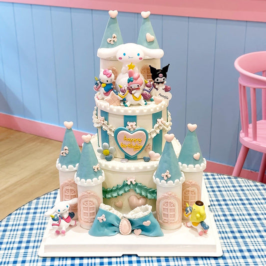 Two tier Sanrio castle cake