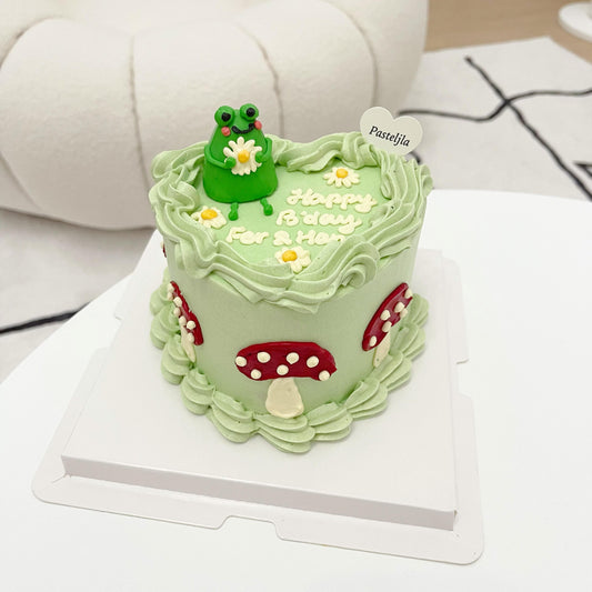 Heart Shape Frog Cake