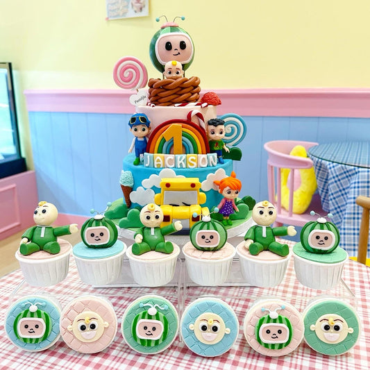 (2 in 1) Fondant combo - Cocomelon theme