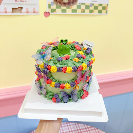 Floral Frog Cake