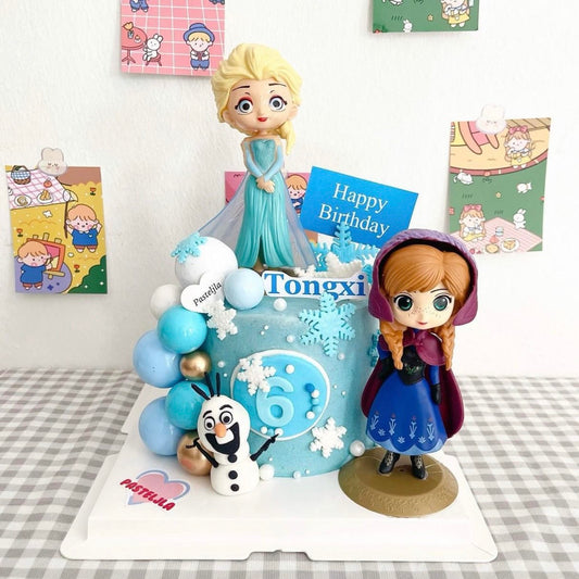 Frozen Elsa and Anna Cake