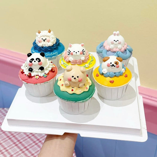 3D animal cupcakes