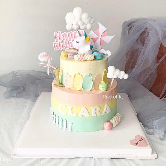 Two Tier Unicorn Cake