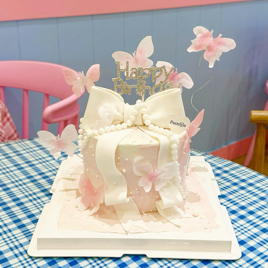 Pink Butterfly Cake