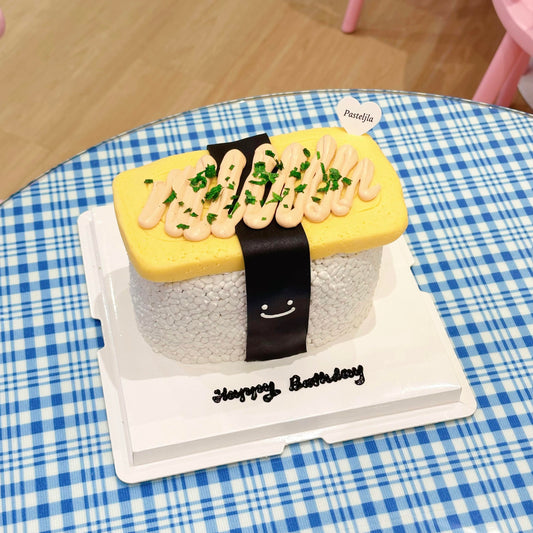 Tamago mentai nigiri cake