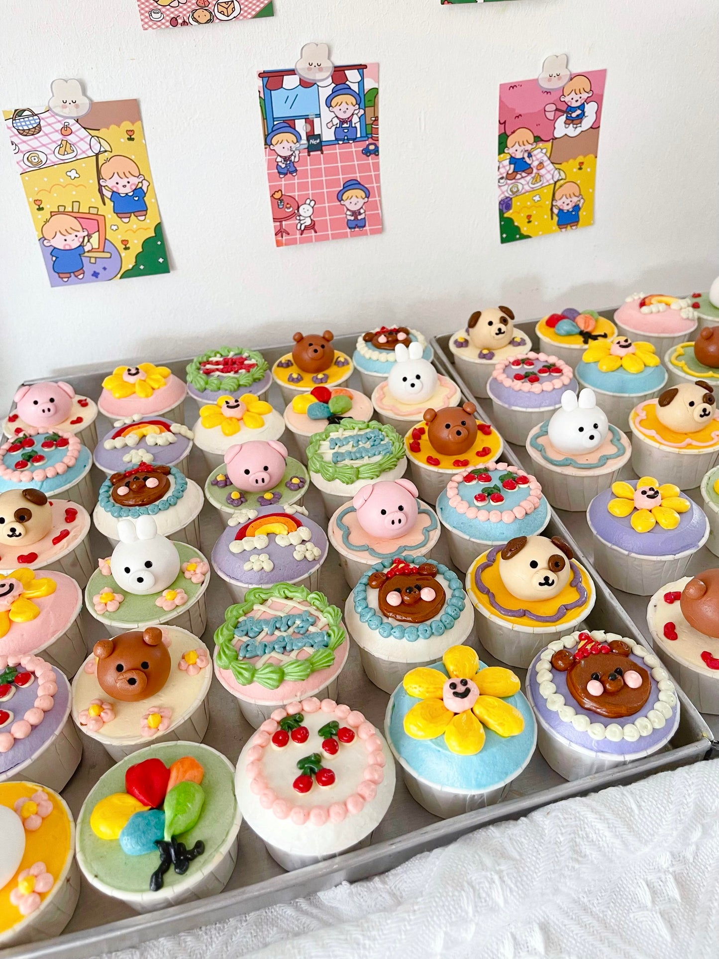 Cute Color Animal Cupcakes