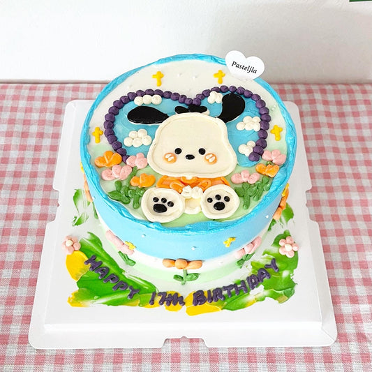 2D Drawing Pochacco Cake