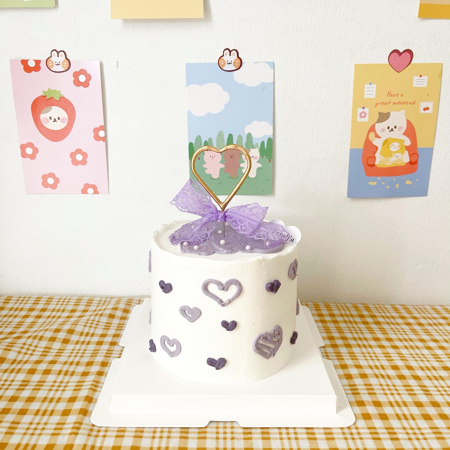 Purple Love Is In The Air Cake