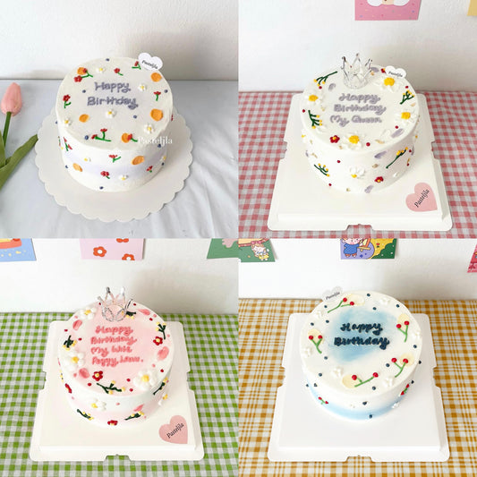 Soft tone floral cake