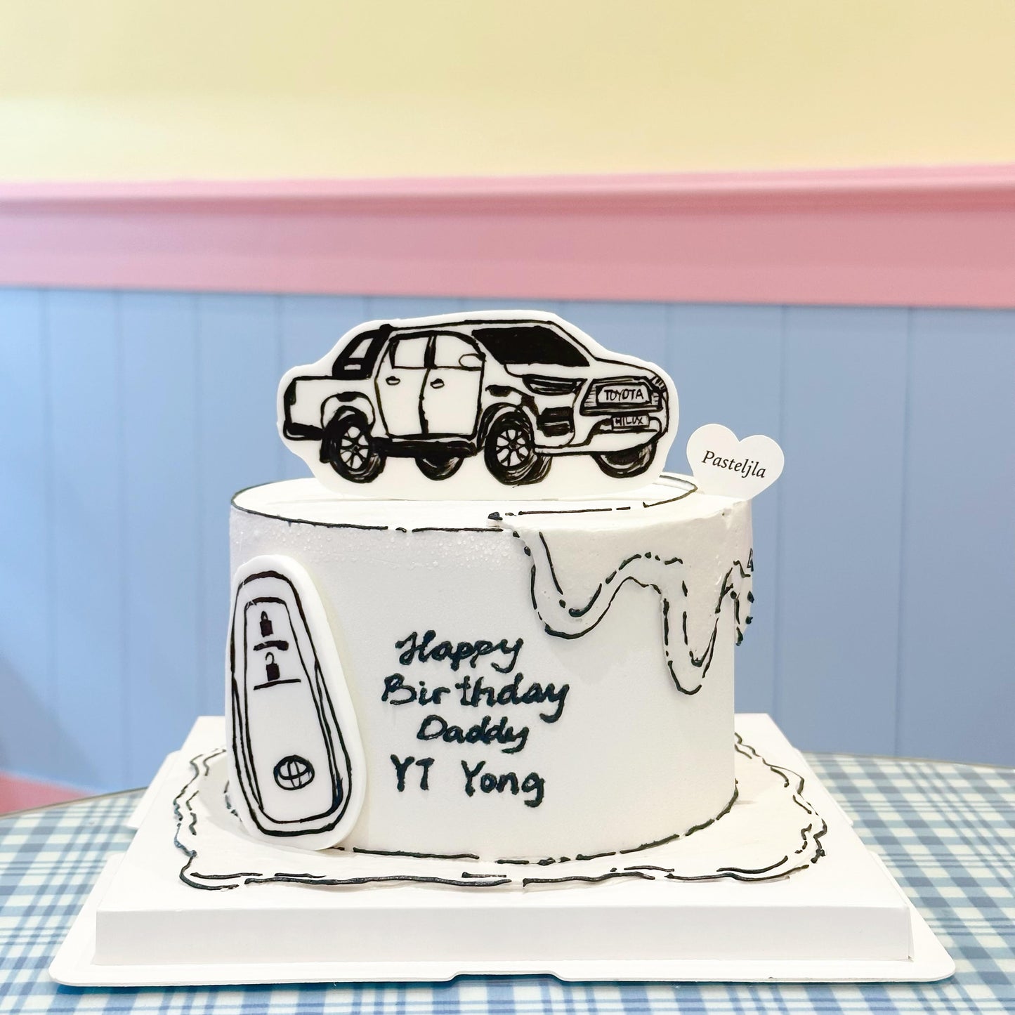 3D comic design car cake