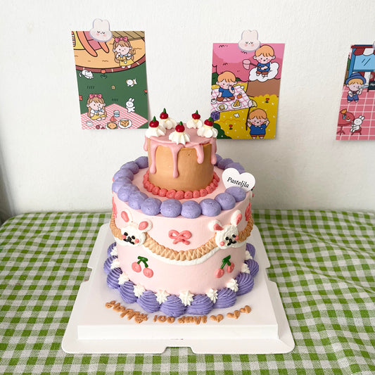 Two Tier Sweet Rabbit Cake